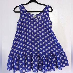 Vintage Polka Dot Ruffle Tank